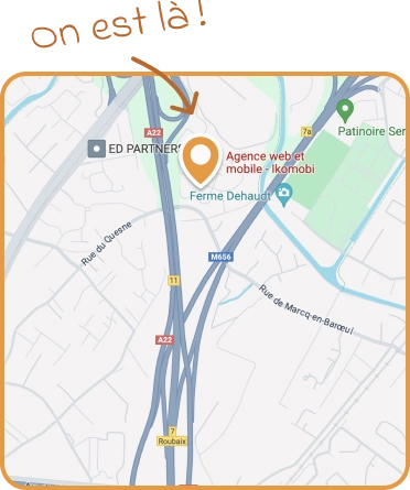 Visualisation d'une map indiquant la position exact des locaux d'Ikomobi